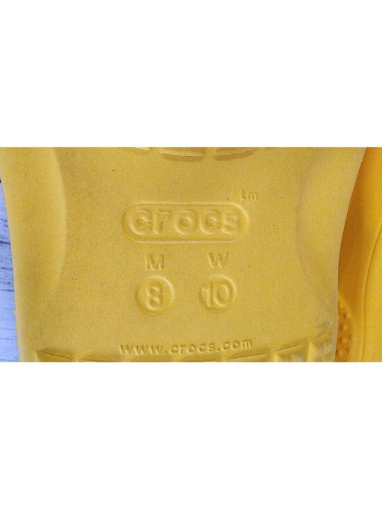 RARE CROCS X WU TANG CLAN YELLOW BLACK SLIDES M 8 W 10 LIMITED EDITION NO JIBITZ main image 10